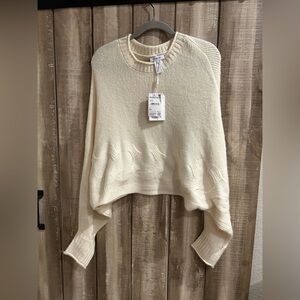 NWT Parker cream swing hem sweater, S